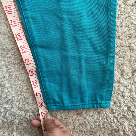 7 For All Mankind Jegging Jeans Womens Size 28 Blue Gold Zipper Accent - Picture 9 of 13